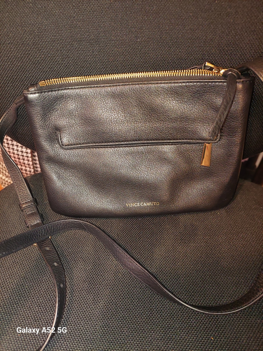 Vince Camuto Soft Black Leather Crossbody Bag